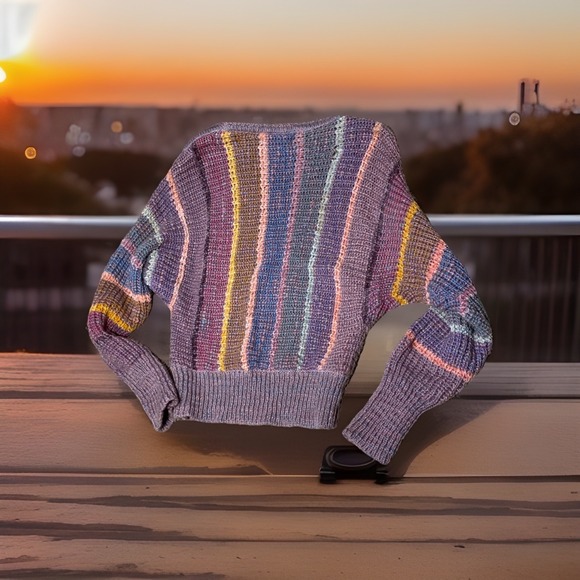 20ans Knits Womens Knit Sweater Medium Multi - Picture 3 of 4